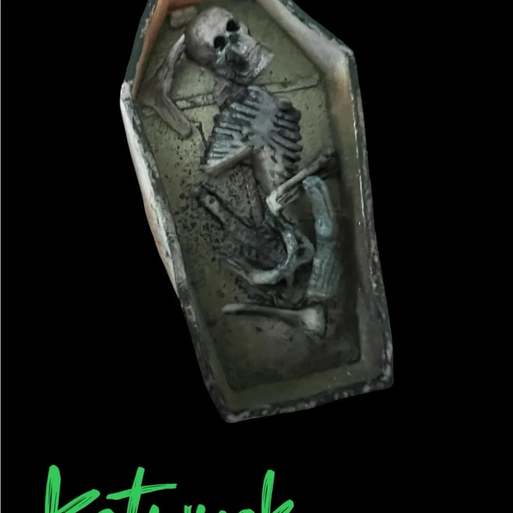 Skeleton and coffin soap.